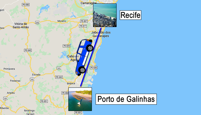 Como ir de Recife para Porto de Galinhas