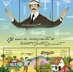 O lançamento da Emissão Postal Comemorativa dos 150 anos do nascimento de Alberto Santos Dumont, o Pai da Aviação aconteceu no dia 20